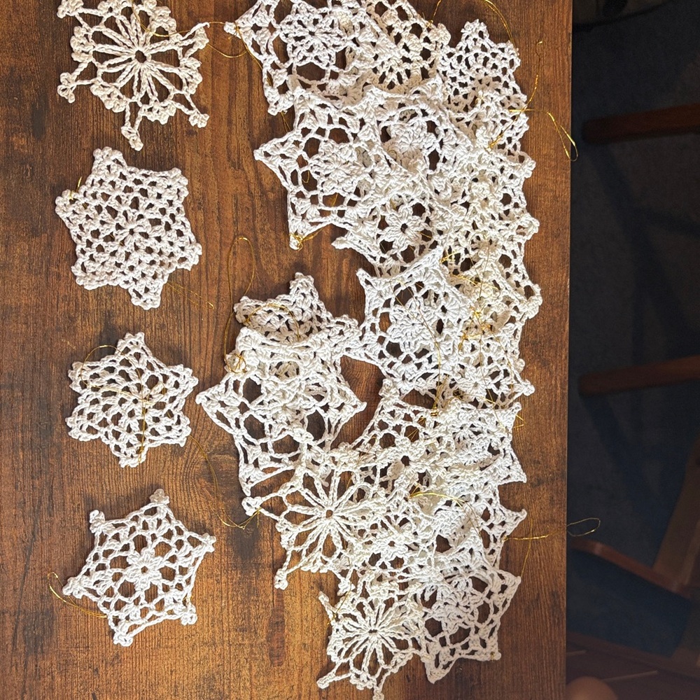 Crochet Snowflake Ornaments